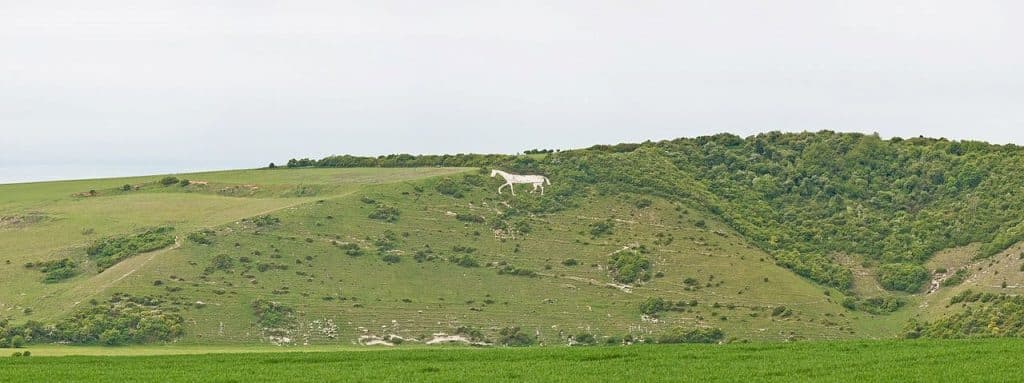 Litlington White Horse from a distance